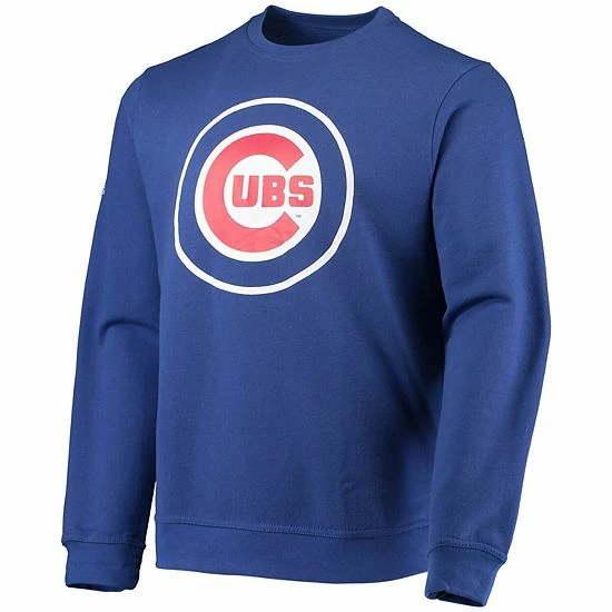 Men's Stitches Royal Chicago Cubs Logo Pullover Sweatshirt - Image 3