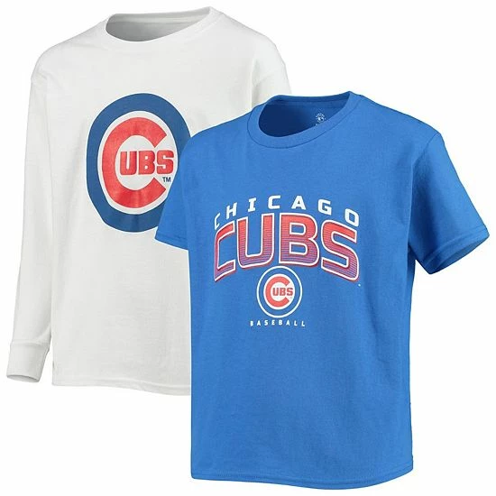 Youth Stitches Royal/White Chicago Cubs Team T-Shirt Combo Set