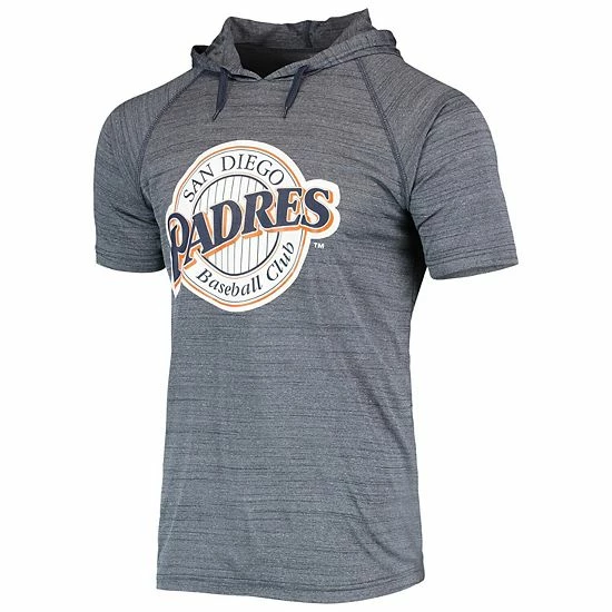 Men's Stitches Navy San Diego Padres Raglan Hoodie T-Shirt - Image 3