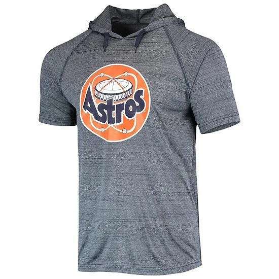 Men's Stitches Navy Houston Astros Raglan Hoodie T-Shirt - Image 3