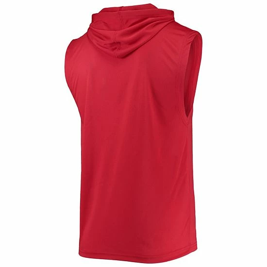 Men's Stitches Red St. Louis Cardinals Sleeveless Pullover Hoodie - Image 3