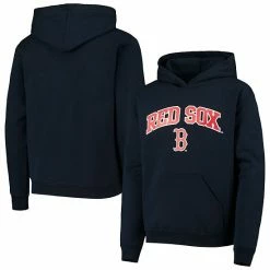 Youth Stitches Navy Boston Red Sox Pullover Fleece Hoodie