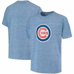 Youth Stitches Heathered Royal Chicago Cubs Snow T-Shirt