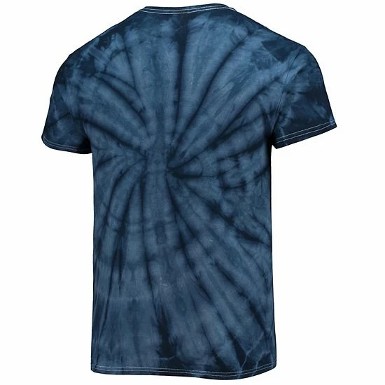 Men's Stitches Navy Atlanta Braves Spider Tie-Dye T-Shirt - Image 4