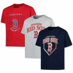 Youth Stitches Navy/Red/Heather Gray Boston Red Sox 3-Piece T-Shirt Combo Set