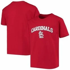 Youth Stitches Red St. Louis Cardinals Heat Transfer T-Shirt