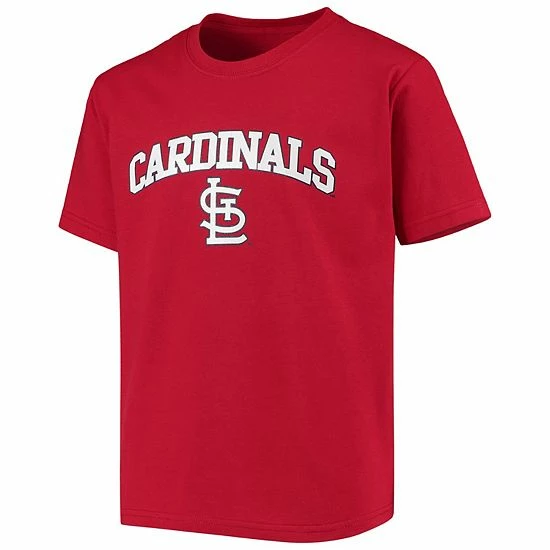 Youth Stitches Red St. Louis Cardinals Heat Transfer T-Shirt - Image 3