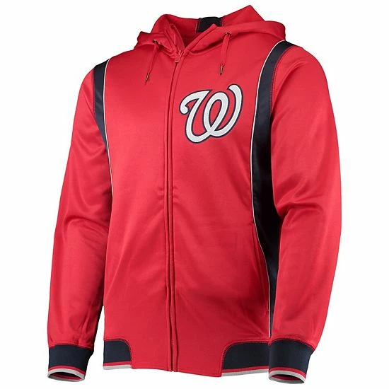 Men's Stitches Red/Navy Washington Nationals Team Full-Zip Hoodie - Image 3