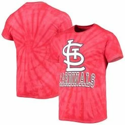 Men's Stitches Red St. Louis Cardinals Spider Tie-Dye T-Shirt