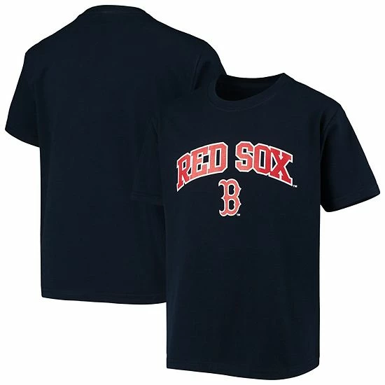 Youth Stitches Navy Boston Red Sox Heat Transfer T-Shirt - Image 2