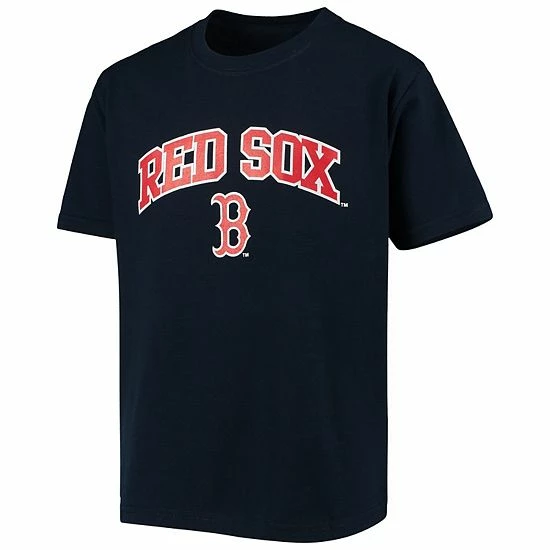 Youth Stitches Navy Boston Red Sox Heat Transfer T-Shirt - Image 3