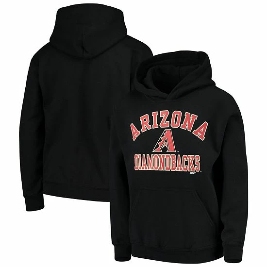 Youth Stitches Black Arizona Diamondbacks Fleece Pullover Hoodie