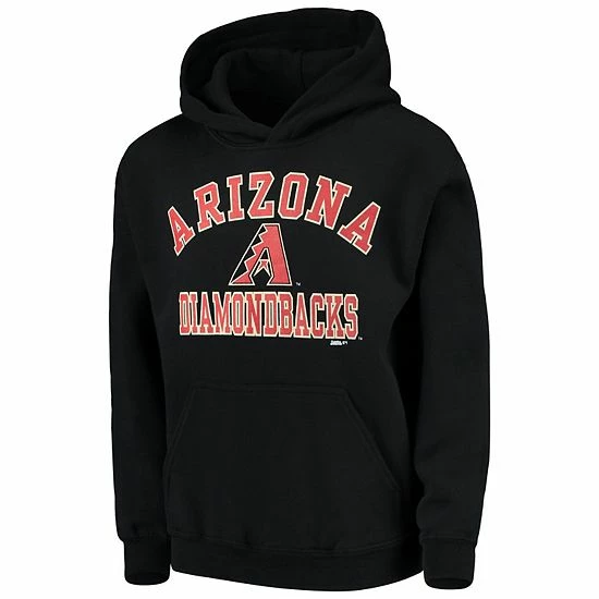 Youth Stitches Black Arizona Diamondbacks Fleece Pullover Hoodie - Image 3