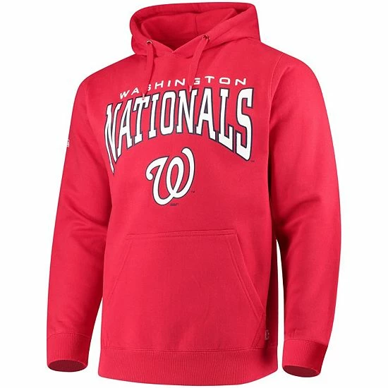 Men's Stitches Red Washington Nationals Team Pullover Hoodie - Image 3