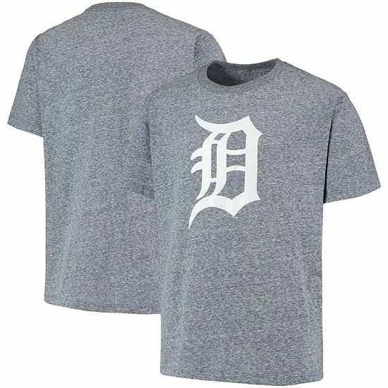 Youth Stitches Heathered Navy Detroit Tigers Snow T-Shirt