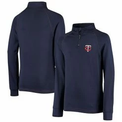 Youth Stitches Navy Minnesota Twins Raglan Quarter-Zip Jacket