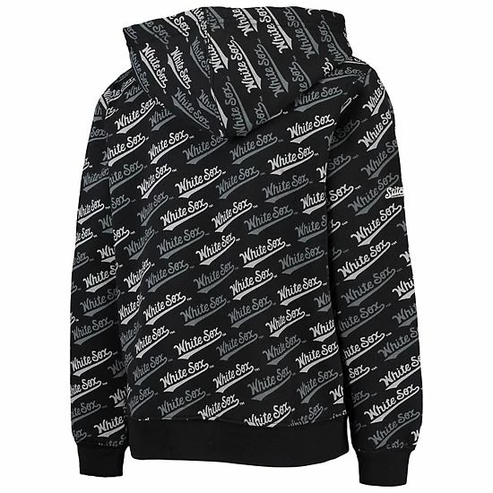 Youth Stitches Black Chicago White Sox Allover Print Pullover Hoodie - Image 4