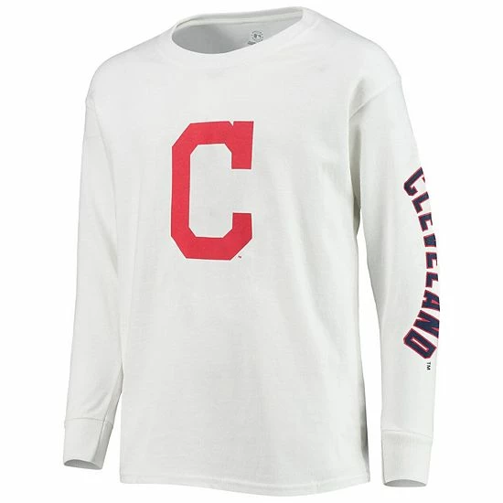 Youth Stitches Navy/White Cleveland Indians Team T-Shirt Combo Set - Image 5