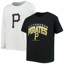 Youth Stitches Black/White Pittsburgh Pirates Team T-Shirt Combo Set