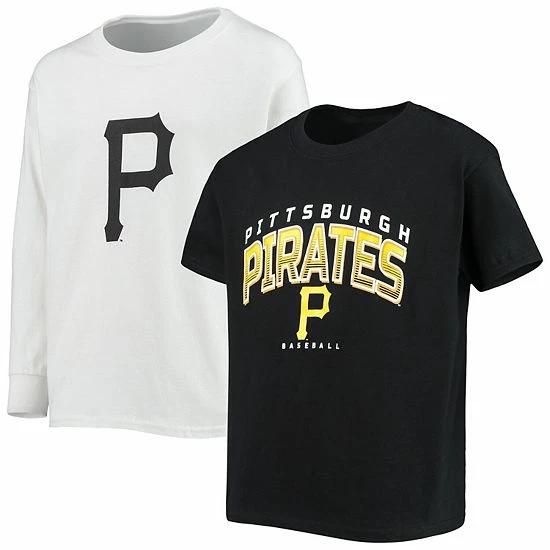 Youth Stitches Black/White Pittsburgh Pirates Team T-Shirt Combo Set