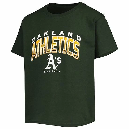 Youth Stitches Green/White Oakland Athletics Team T-Shirt Combo Set - Image 3