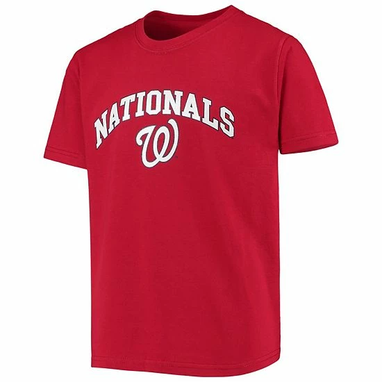Youth Stitches Red Washington Nationals Heat Transfer T-Shirt - Image 3