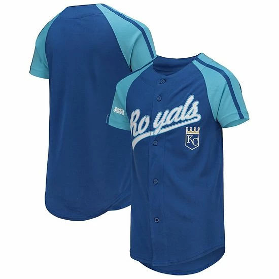 Youth Stitches Royal Kansas City Royals Team Logo Jersey - Image 2
