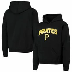 Youth Stitches Black Pittsburgh Pirates Pullover Fleece Hoodie