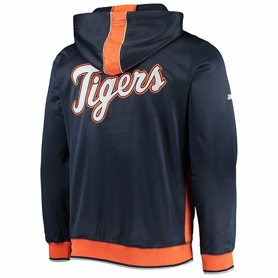Men's Stitches Navy/Orange Detroit Tigers Team Full-Zip Hoodie - Image 4