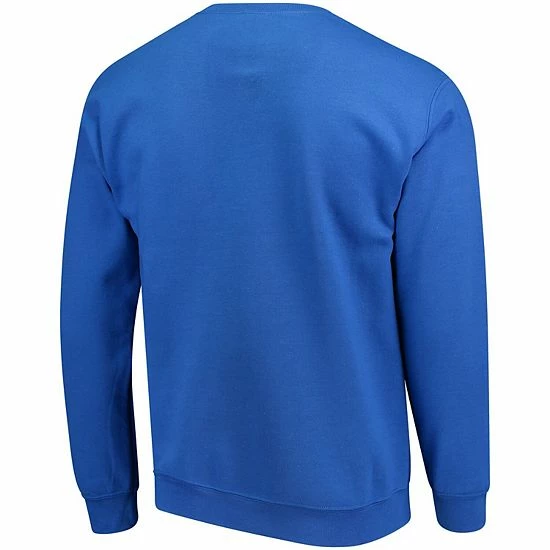 Men's Stitches Royal Kansas City Royals Pullover Crew Sweatshirt - Image 4