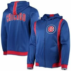 Men's Stitches Royal/Red Chicago Cubs Team Full-Zip Hoodie