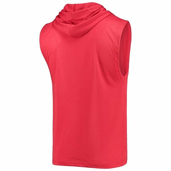 Men's Stitches Red Cincinnati Reds Sleeveless Pullover Hoodie - Image 4