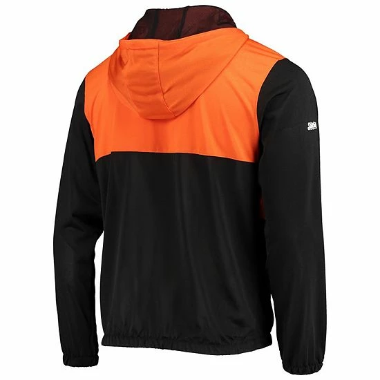 Men's Stitches Black/Orange San Francisco Giants Anorak Hoodie Half-Zip Jacket - Image 4