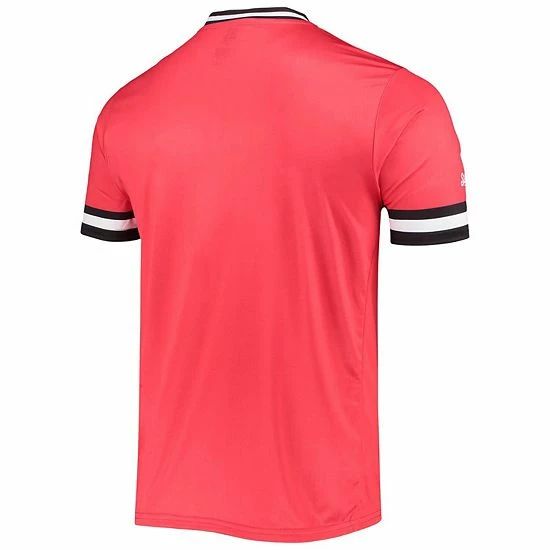 Men's Stitches Red/Black Cincinnati Reds Cooperstown Collection V-Neck Team Color Jersey - Image 3