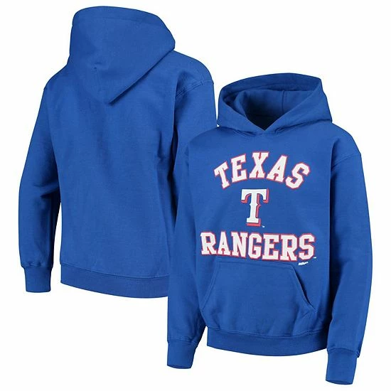 Youth Stitches Royal Texas Rangers Fleece Pullover Hoodie - Image 2