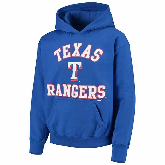 Youth Stitches Royal Texas Rangers Fleece Pullover Hoodie - Image 3