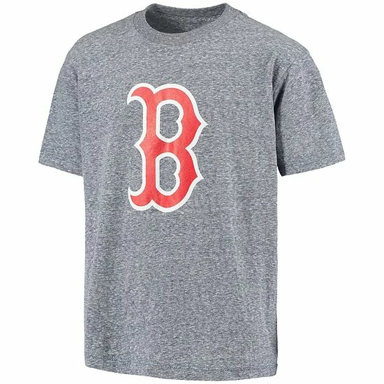 Youth Stitches Heathered Navy Boston Red Sox Snow T-Shirt - Image 3