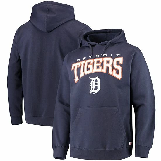 Men's Stitches Navy Detroit Tigers Team Pullover Hoodie - Image 2