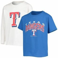 Youth Stitches Royal/White Texas Rangers Team T-Shirt Combo Set