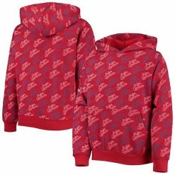 Youth Stitches Red St. Louis Cardinals Allover Print Pullover Hoodie