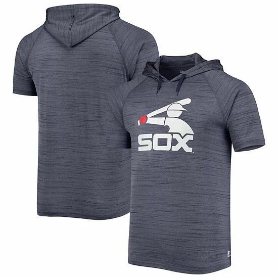 Men's Stitches Navy Chicago White Sox Raglan Hoodie T-Shirt - Image 2