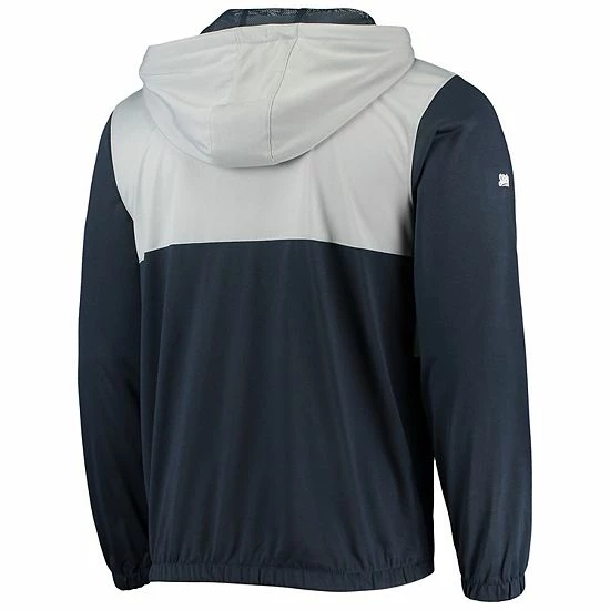 Men's Stitches Navy/Gray New York Yankees Anorak Hoodie Half-Zip Jacket - Image 4