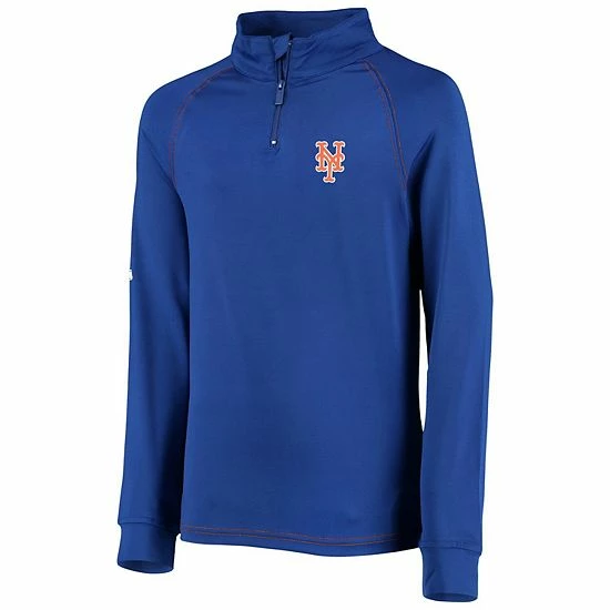 Youth Stitches Royal New York Mets Raglan Quarter-Zip Jacket - Image 3