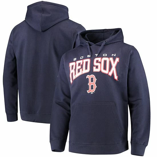 Men's Stitches Navy Boston Red Sox Team Pullover Hoodie - Image 2