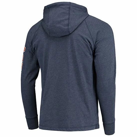 Men's Stitches Heathered Navy Houston Astros Hit Raglan Pullover Hoodie - Image 4