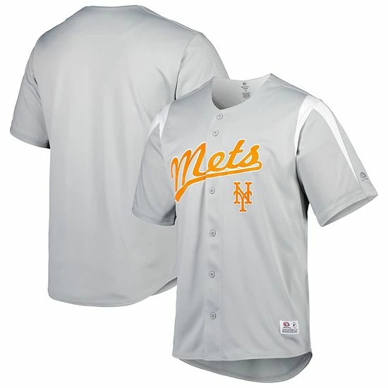 Men's Stitches Gray New York Mets Chase Jersey - Image 2